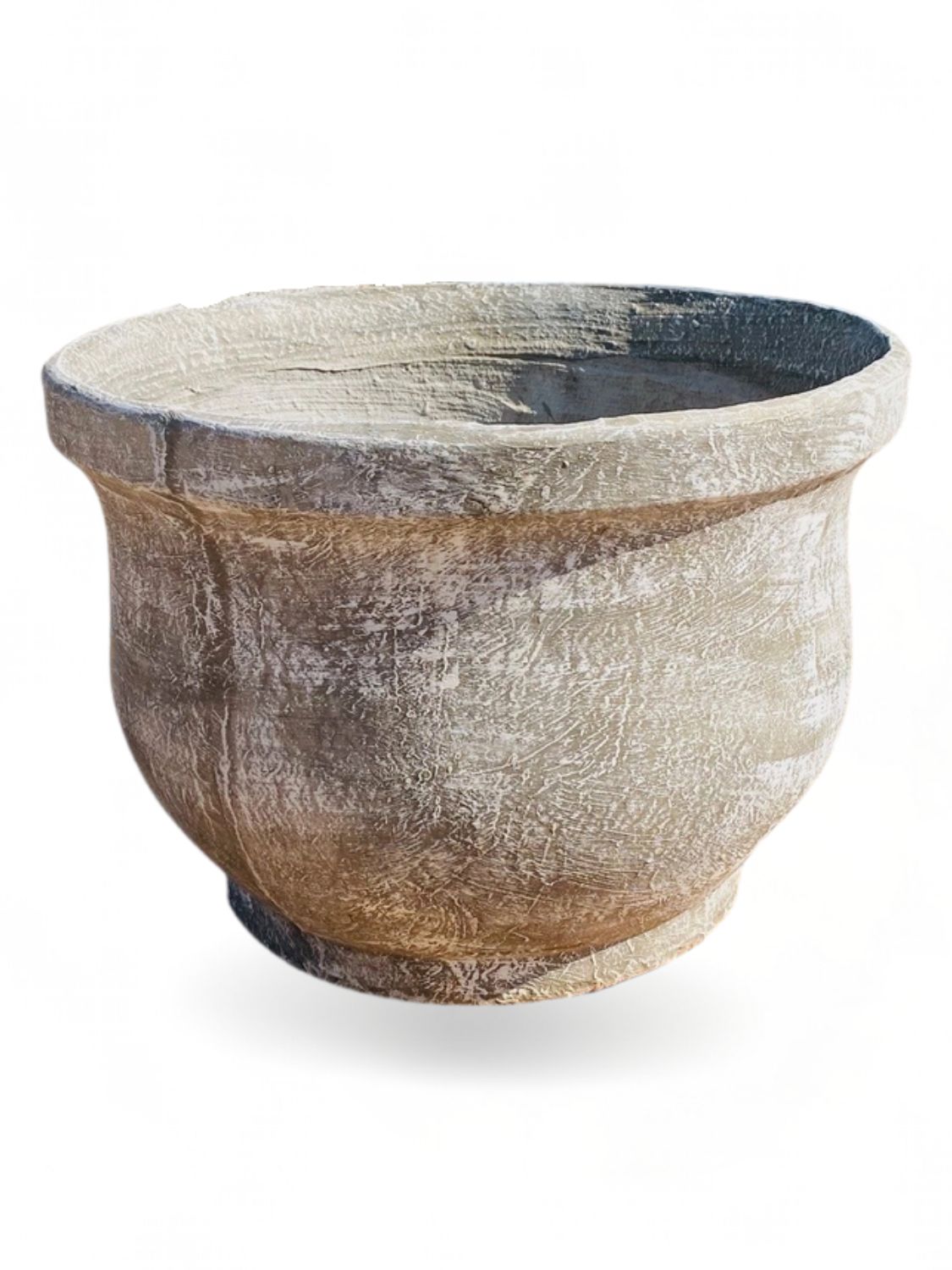 Rim Planter Whitewash Finish - H460mm x W600mm - 33kg
