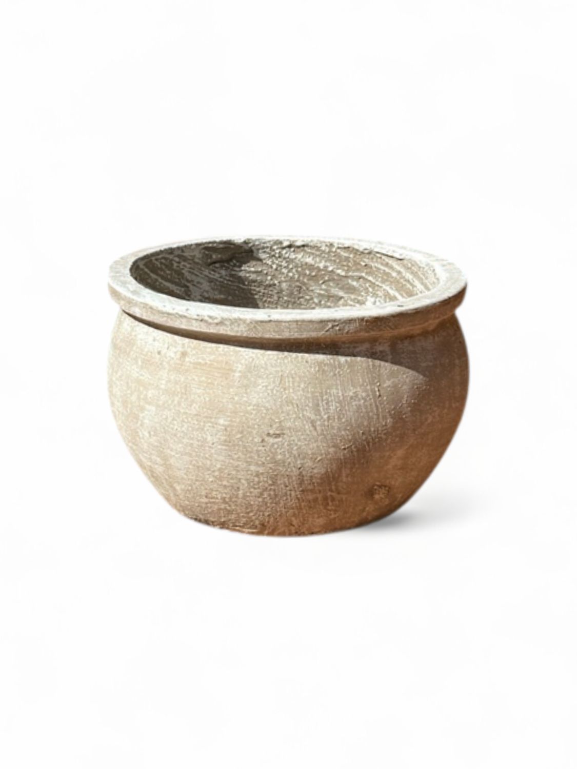 Round Multi Planter Small Whitewash Finish - H190mm - W280mm - 6kg