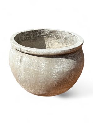 Round Multi Planter Medium Whitewash Finish - H280mm - 14kg