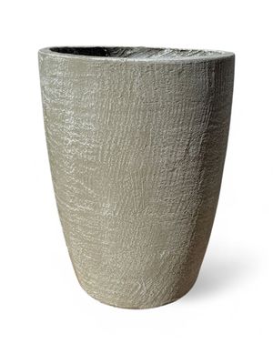 Maggie Round Pot Medium Whitewash Finish - H500mm - 19kg