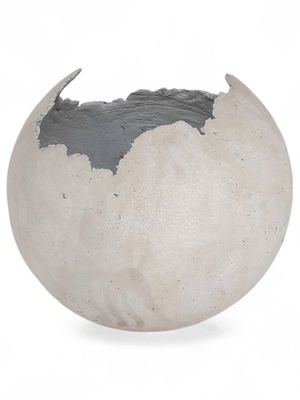 Garden Globe Round Pot X-Large Cement Finish - H500mm x W500mm - 18kg
