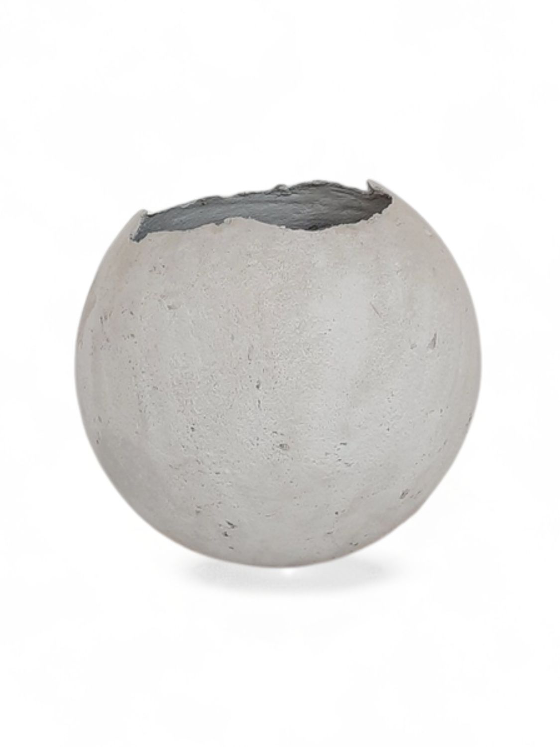 Garden Globe Round Pot Medium Cement Finish - H400mm x W400mm - 10.5kg