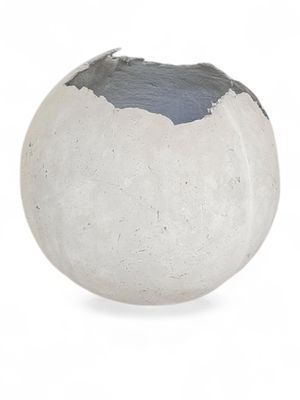 Garden Globe Round Pot Large Cement Finish - H480mm x W480mm - 15kg
