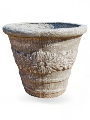 Tudor Fern Planter Whitewash Finish - H560mm x W640mm - 37kg