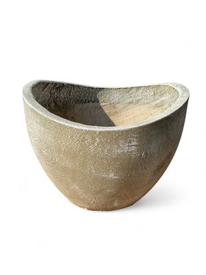 Zip Vase Short Whitewash Finish - H440mm x W370mm - 17kg