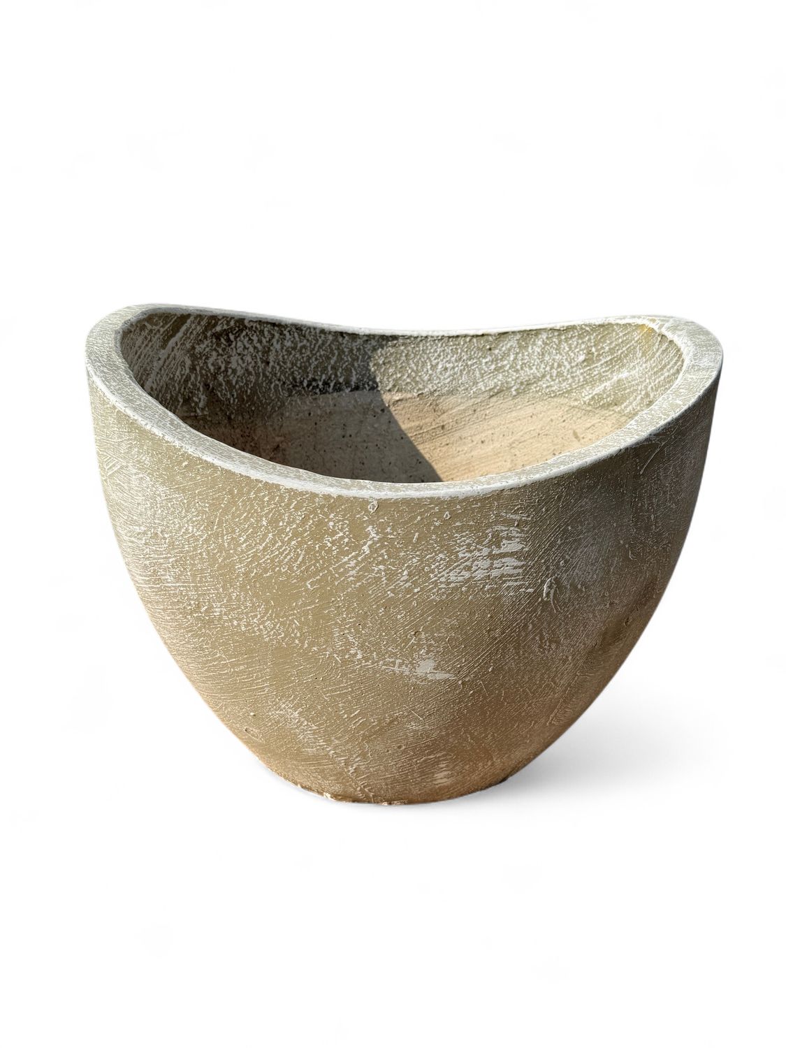 Zip Vase Short Whitewash Finish - H440mm x W370mm - 17kg