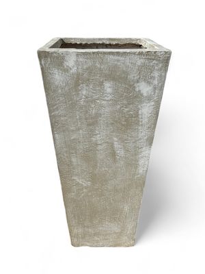 Square Slim Pot Extra Large Whitewash Finish - H1007mm-With510mm-Mouth400mm - 78kg