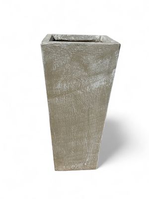 Square Slim Pot Large Whitewash Finish - H901mm-With410mm-Mouth310mm - 55kg