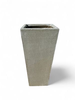 Square Slim Pot Medium Whitewash Finish - H702mm-W330mm-Mouth280mm - 26kg