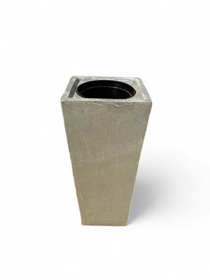 Square Slim Pot with Liner Medium Whitewash Finish - H702mm x W330mm - 37kg