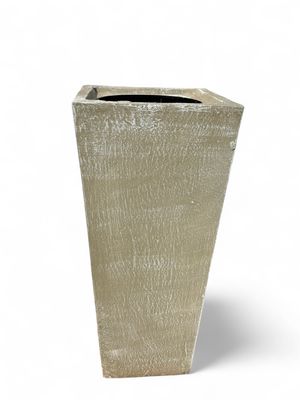 Square Slim Pot with Liner Large Whitewash Finish - L901mm x W420 - 60kg