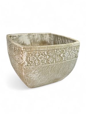 Anvick Pot Large Whitewash Finish - H250mm x W360mm - 8kg