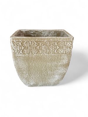 Aero Pot Medium Whitewash Finish - H350mm x W310mm - 9kg