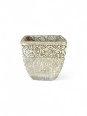 Aero Pot Small Whitewash Finish - H270mm x W240mm - 5kg