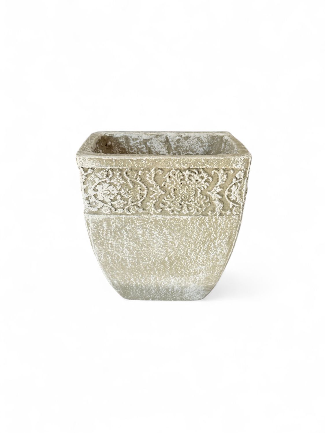 Aero Pot Small Whitewash Finish - H270mm x W240mm - 5kg
