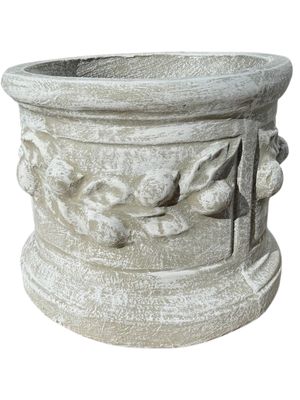 Lemon Pot Whitewash Finish - H400mm x W460mm - 30kg