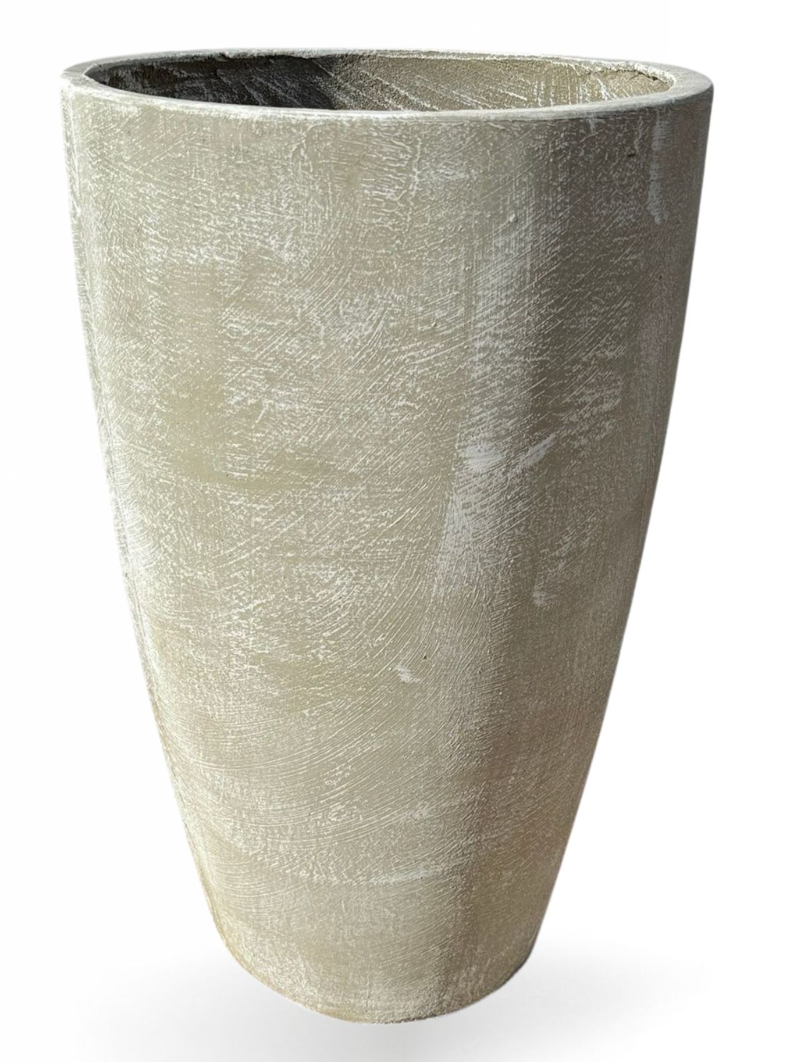 Lechuza Planter Large White Wash Finish - H760mm x W475mm - 28Kg