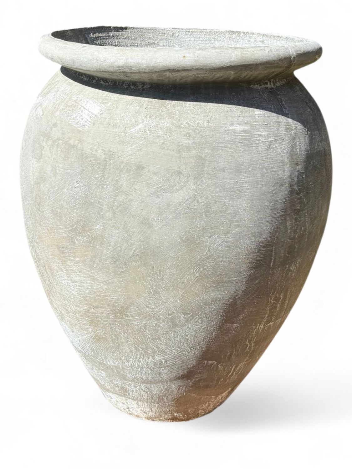 Sebastian Jar X-Large Whitewash Finish - H930mm-W700mm-Mouth500mm - 60kg