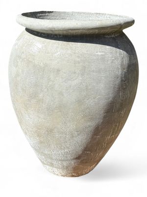 Sebastian Jar X-Large Whitewash Finish - H930mm-W700mm-Mouth500mm - 60kg