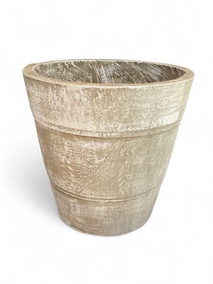 Violet Pot Large Whitewash Finish - H340mm-W360mm - 13kg