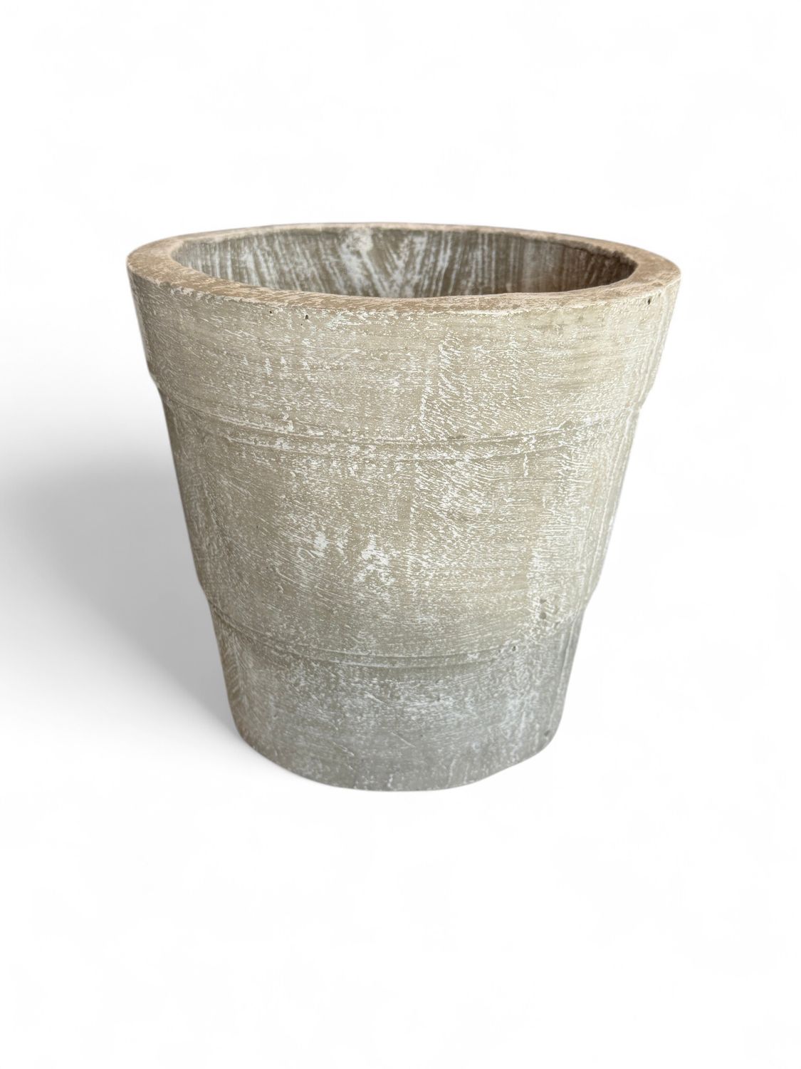 Violet Pot Medium Whitewash Finish - H250mm-W270mm - 6kg