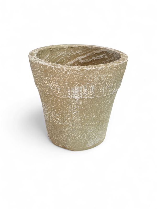 Violet Pot Small Whitewash Finish - H180mm-W220mm - 4kg