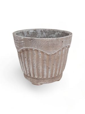 New Fluted Round Pot Small - H260mm x W320mm - 8kg