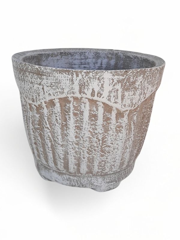 New Fluted Round Pot Medium - H305mm x W360mm - 9kg