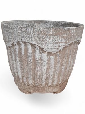 New Fluted Round Pot Large - H340mm x W400mm - 14kg