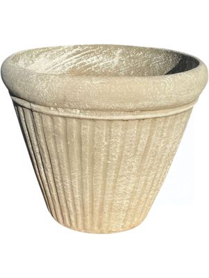 Wave Pot Large Whitewash Finish - H360mm x W420mm - 12kg