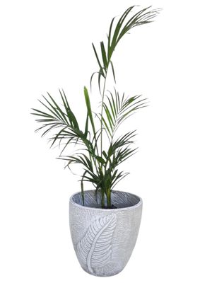Blaar Pot Large Whitewash Finish - H375mm x W350mm - 11kg
