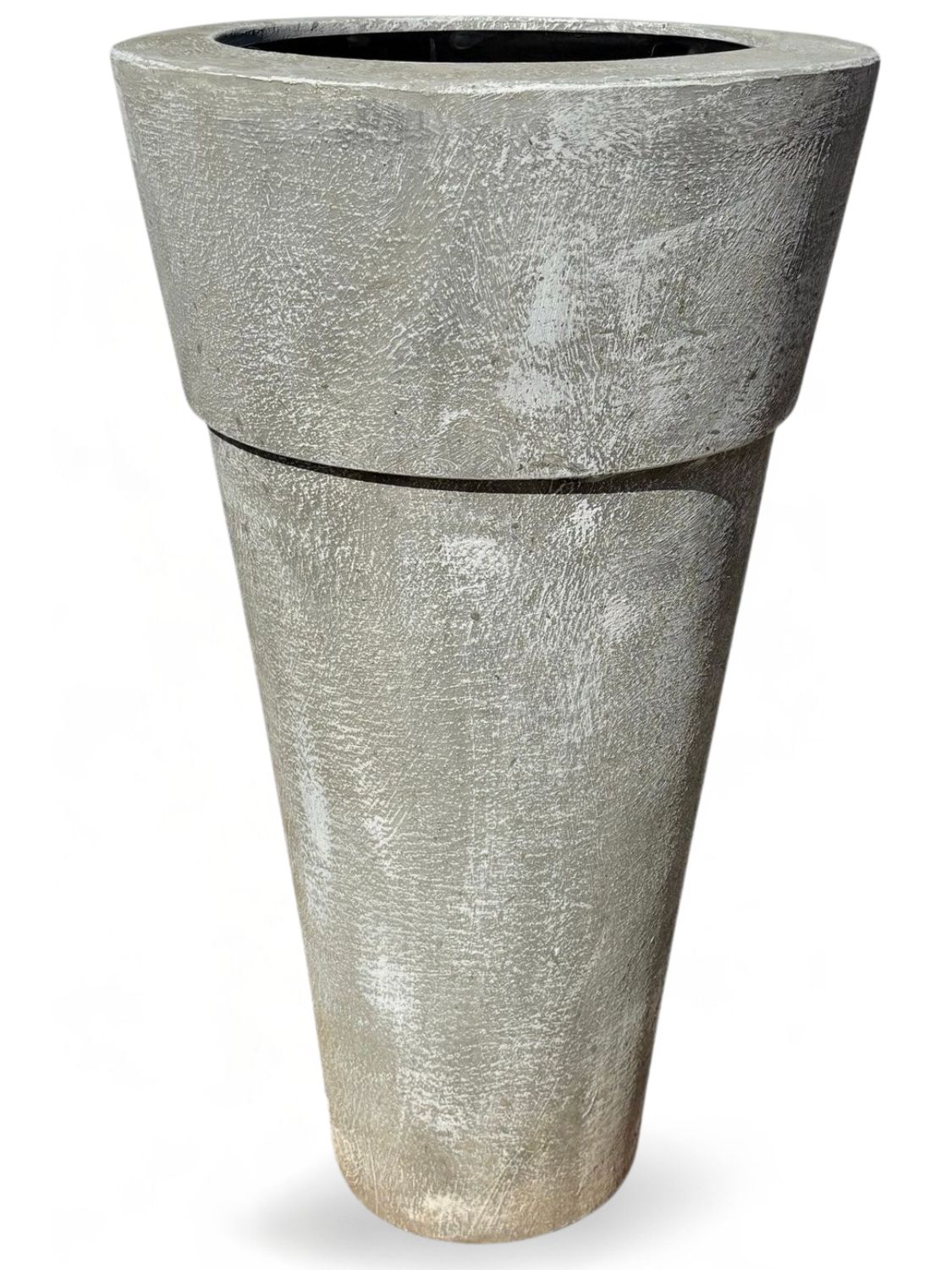 Jade Pot Extra Large Whitewash Finish With Liner - H1000mm x W570mm - 50kg
