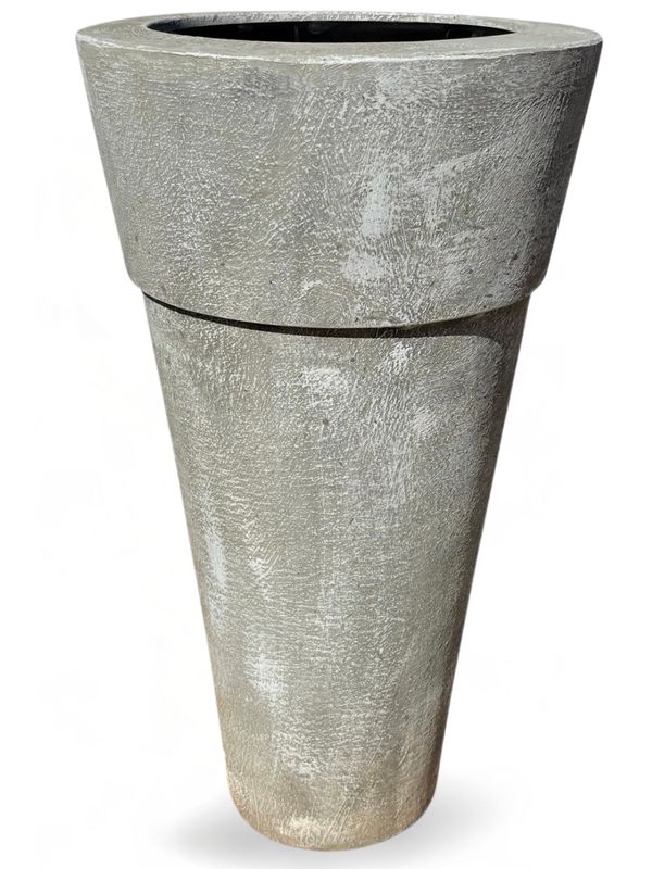 Jade Pot Extra Large Whitewash Finish With Liner - H1000mm x W570mm - 50kg