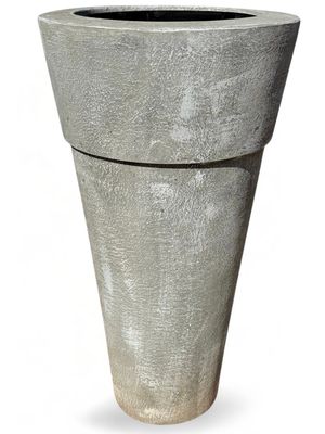 Jade Pot Extra Large Whitewash Finish With Liner - H1000mm x W570mm - 50kg
