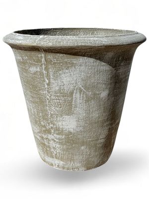 One Ring Pot Large Whitewash Finish - H500mm - 21kg