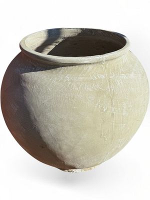 Africana Jeanne Pot Extra Large Whitewash Finish - H900mm x W800mm - 80kg
