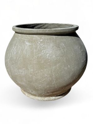 Africana Jeanne Pot Large Whitewash Finish - H600mm x W450mm - 35kg