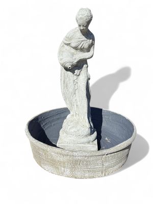 Lady Lavender Fountain Whitewash Finish H900mm-Bowl W800mm x H202mm (Excluding Pump)