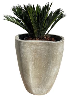 Moon Pot Large Whitewash Finish - H560mm - 25kg