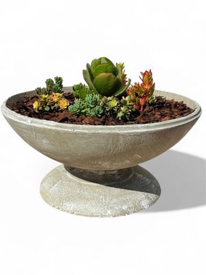Amica Flower Pot Whitewash Finish - H380mm x W720mm - 40kg