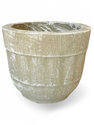 Succulent Pot Whitewash Finish - H180mm-W200mm - 3kg