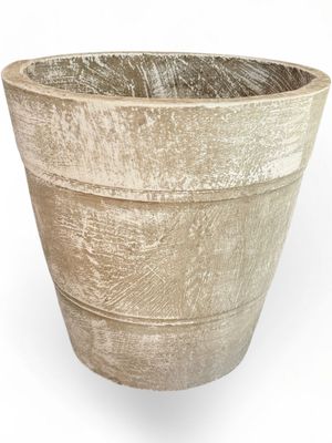 Violet Pot Large Whitewash Finish - H340mm-W360mm - 13kg