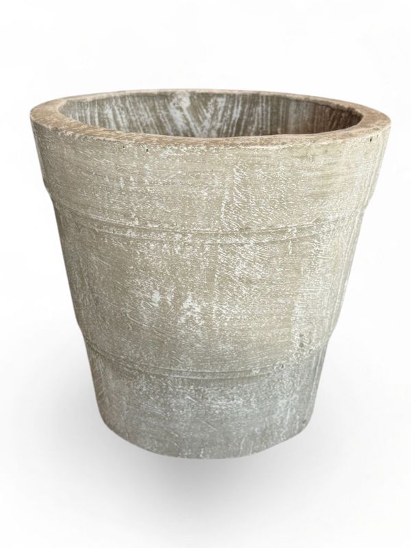 Violet Pot Medium Whitewash Finish - H250mm-W270mm - 6kg