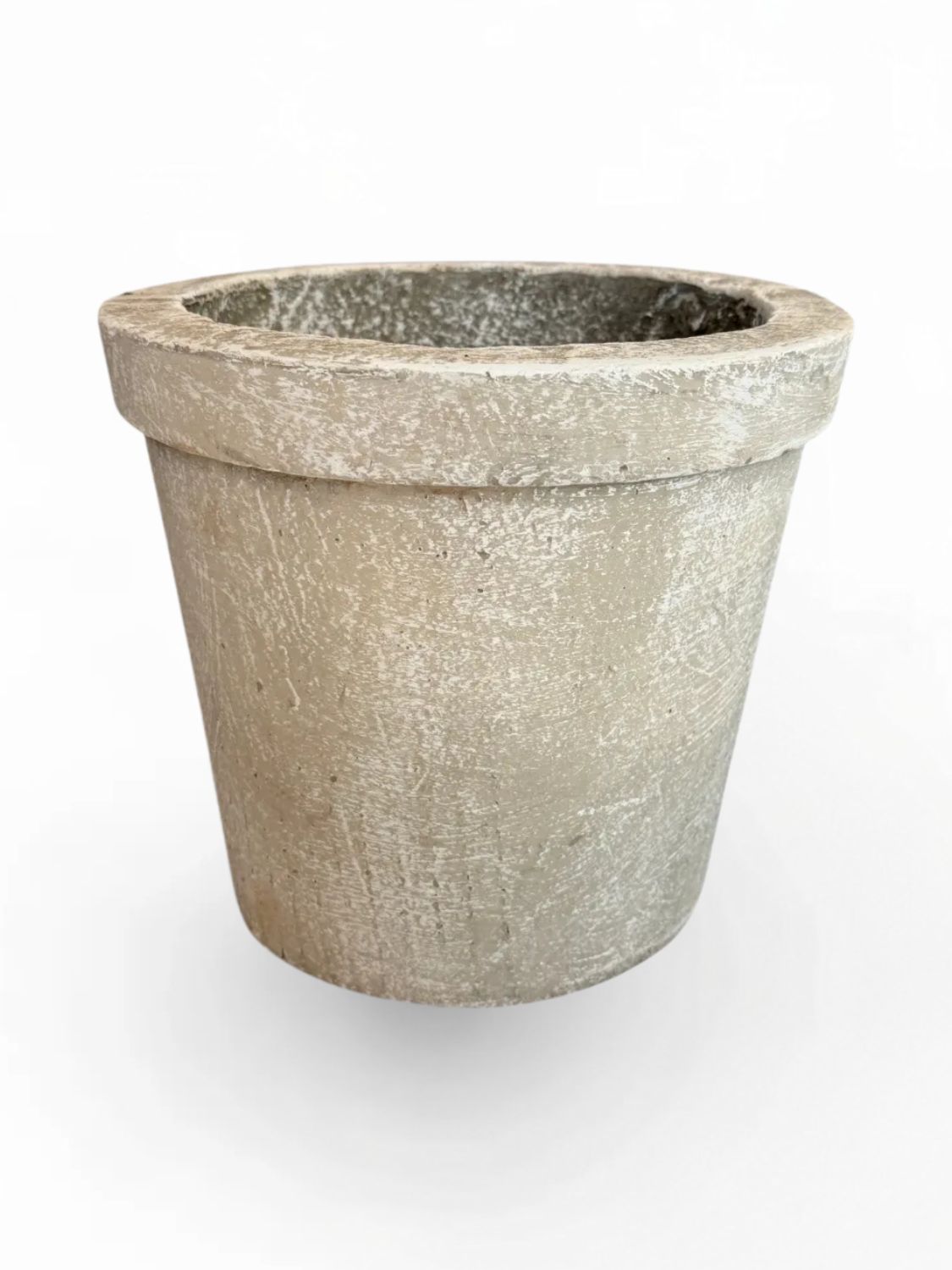 Concrete Planter Pot Small Whitewash Finish - H210mm-W240mm - 13kg