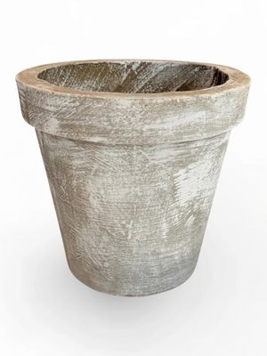 Concrete Planter Pot Medium Whitewash Finish - H290mm-W300mm - 13kg