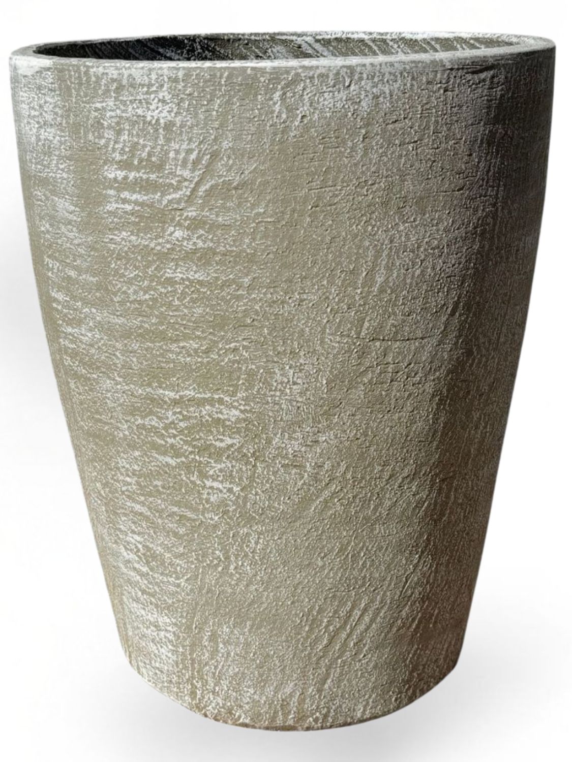 Maggie Round Pot Large Whitewash Finish - H600mm x W490mm - 30kg