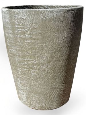 Maggie Round Pot Large Whitewash Finish - H600mm x W490mm - 30kg