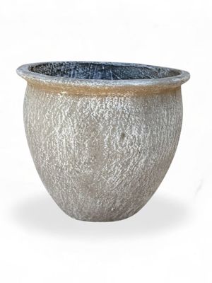 Andries Pot Round Small Whitewash Finish - H250mm - 6kg