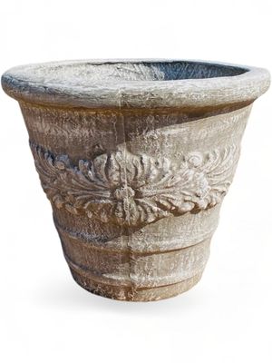 Tudor Fern Planter Whitewash Finish - H560mm x W640mm - 37kg