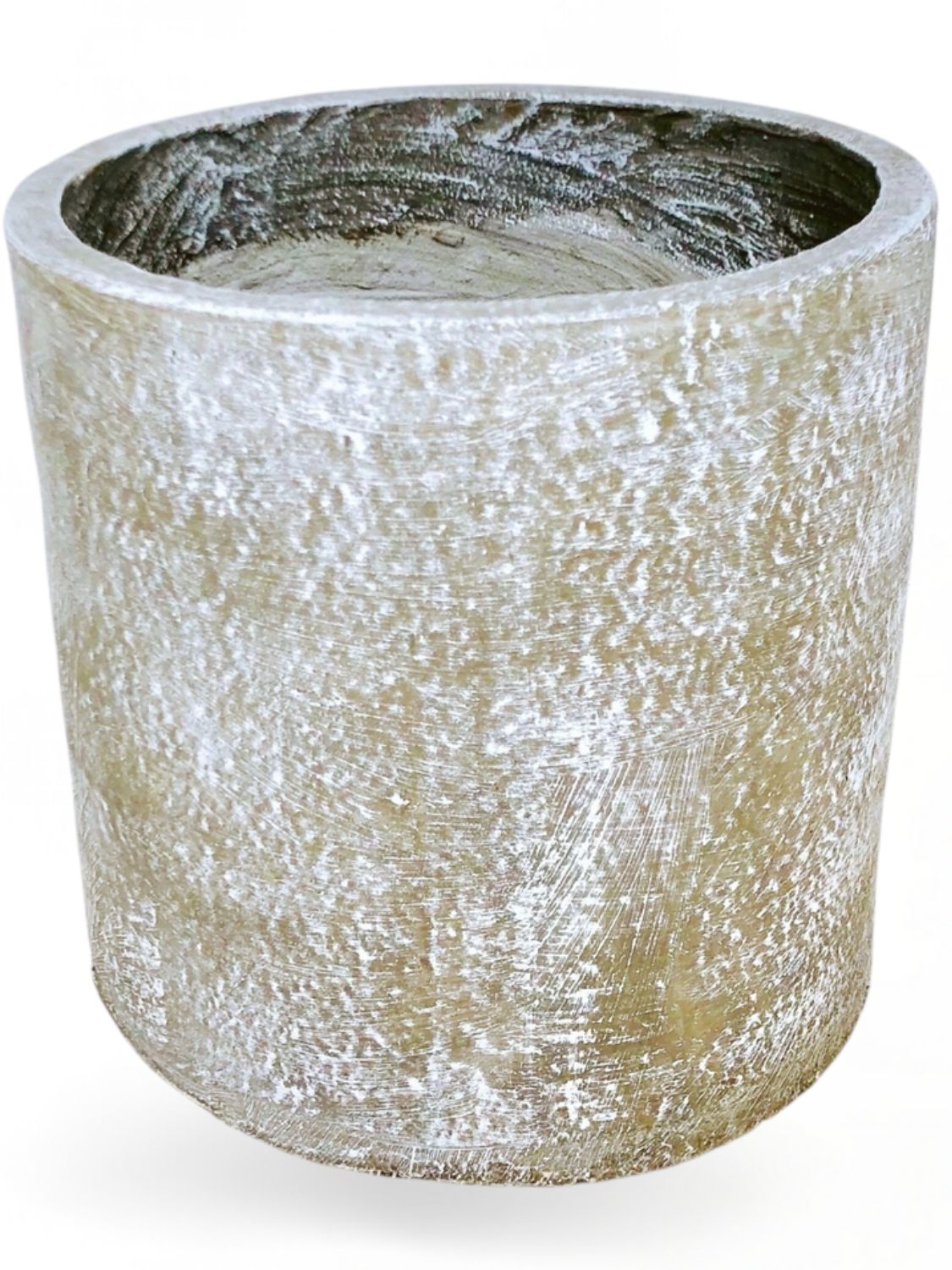 Cylinder Pot Large Whitewash - H350mm x W370mm - 12kg